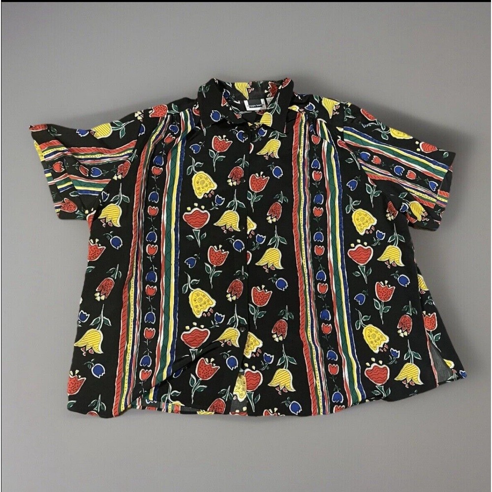 Maggie Barnes Womansn‎ Button Down Blouse Top 4x Floral Pattern Shirt